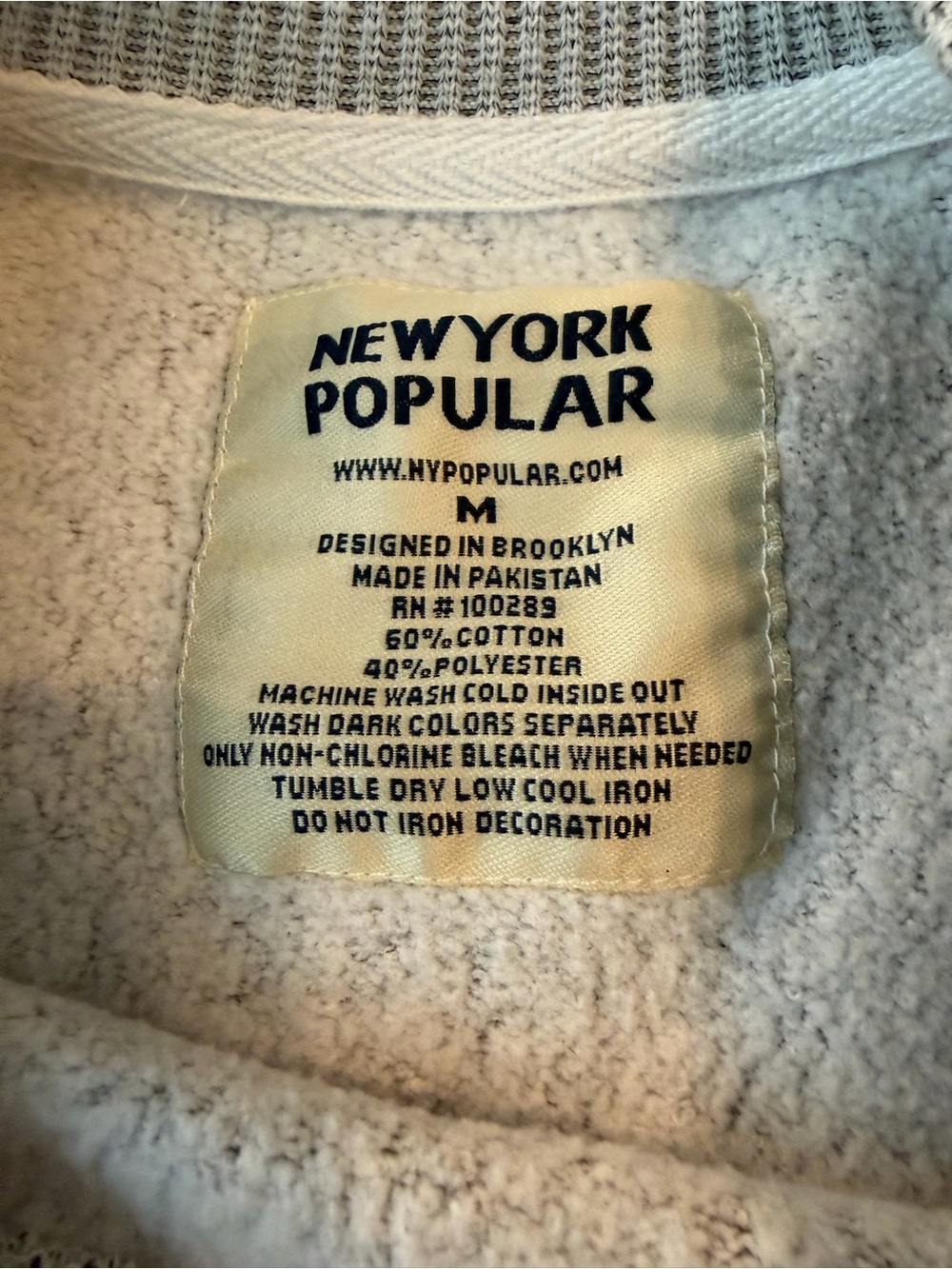 NewYork Popular Chicago Crewneck Sweater - Light Gray. Medium - Picture 3 of 6